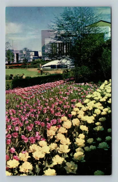 Atlanta GA, Hurt Park, Tulip Time, Fountains, Georgia Vintage Postcard
