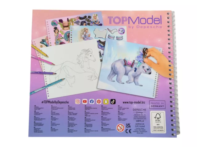 Depesche TOPModel Create your Fantasy Friends Malbuch Stickerheft + 311 Stickers 2