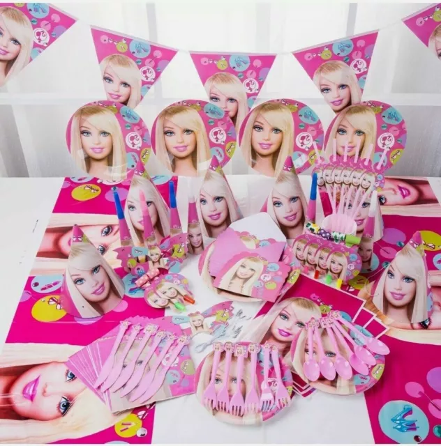 BARBIE GIRL PINK Doll Birthday Party Supplies Tableware Cups