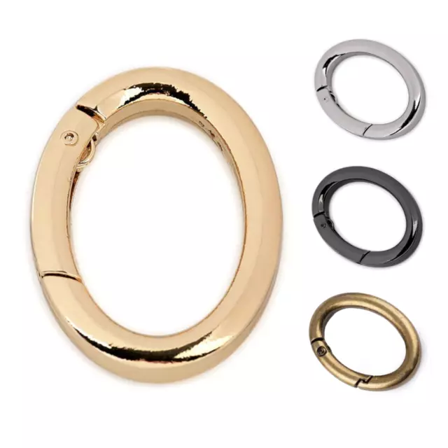 Karabiner Ring Oval 19/29mm Silber, Gold, Schwarz, Altmessing, - 1 / 5 / 10 Stk.