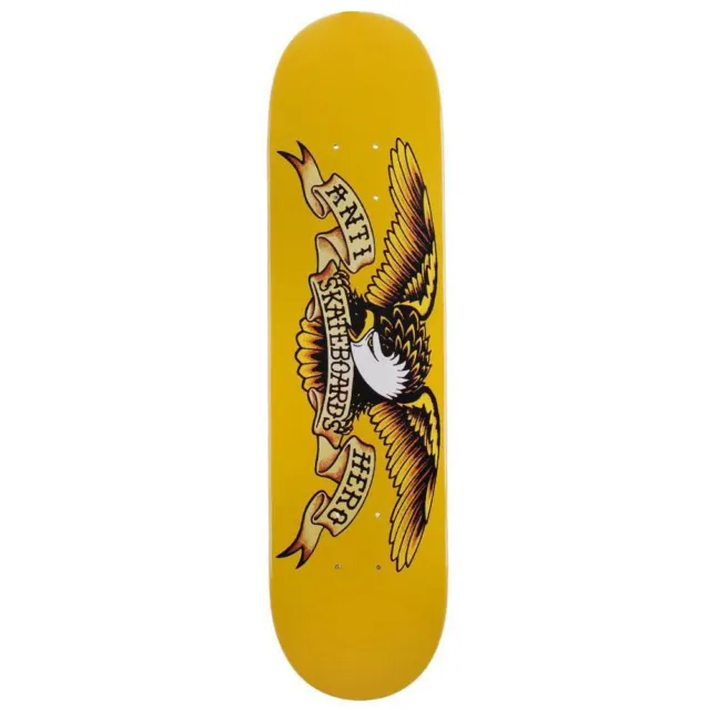 Anti Hero Skateboards Classic Eagle Mini Skateboard Deck Yellow 7.3"