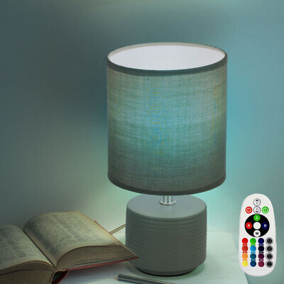 Lampe de Table Accumulateur Luminaire Lecture Dimmable RGB LED Céramique Vert