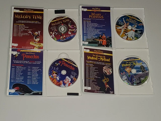 Disney Hercules Fox Hound Pinocchio Ichabod Mr Toad Gold Collection 7 DVD Lot 11