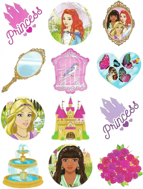 48 x Childrens GIRLS Princess Temporary Tattoos Transfers Toys N51 041