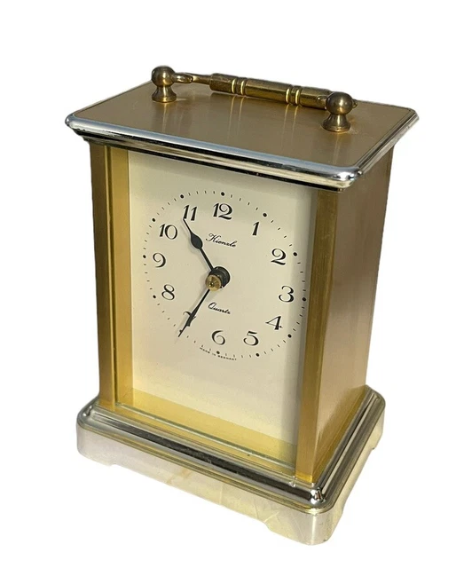 VINTAGE KIENZLE QUARTZ Desk Clock Germany Gold Tone £11.69 PicClick UK