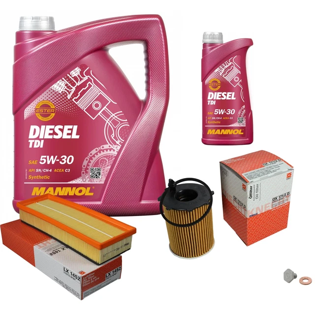 Kit Tagliando MANNOL - Olio Motore Diesel 5W-30 + Filtri (olio, Aria, Abitacolo). Per VW E Non Solo! - Foto 3
