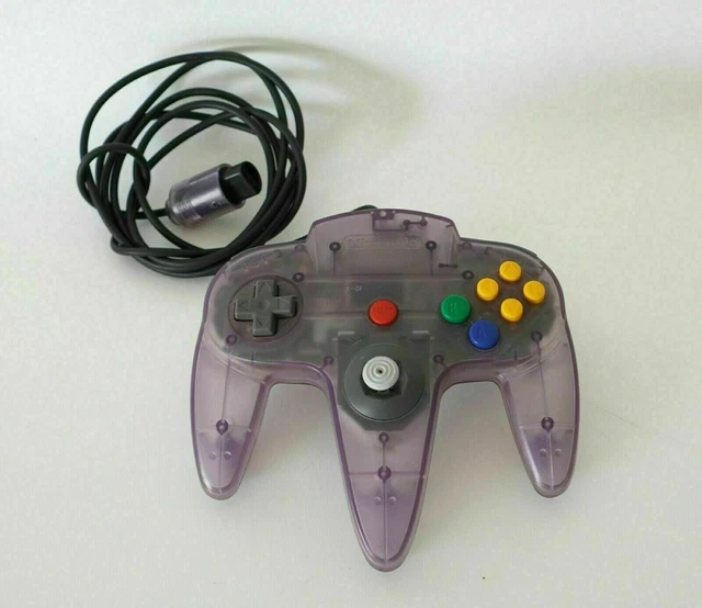 Like New Genuine Clear Atomic Purple Nintendo 64 N64 Controller 9/10 Joystick...