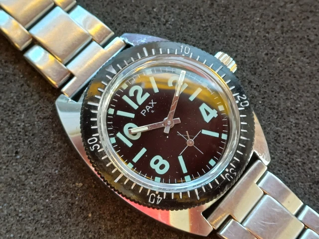 Montre De Plongée Zeda Mécanique à Remontage Manuel - Style Skin Diver - Occasion