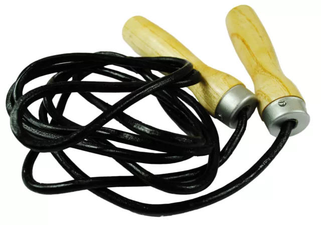 Traditional Leather Skipping Rope For MMA Fighters Professional Boxers Fitness