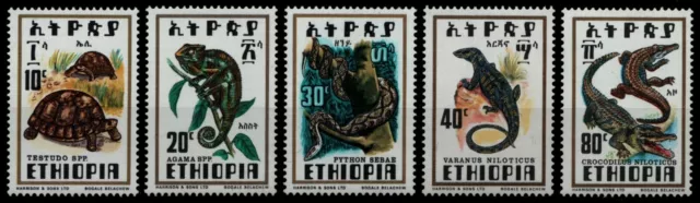 Äthiopien 1976 - Mi-Nr. 898-902 ** - MNH - Reptilien / Reptiles