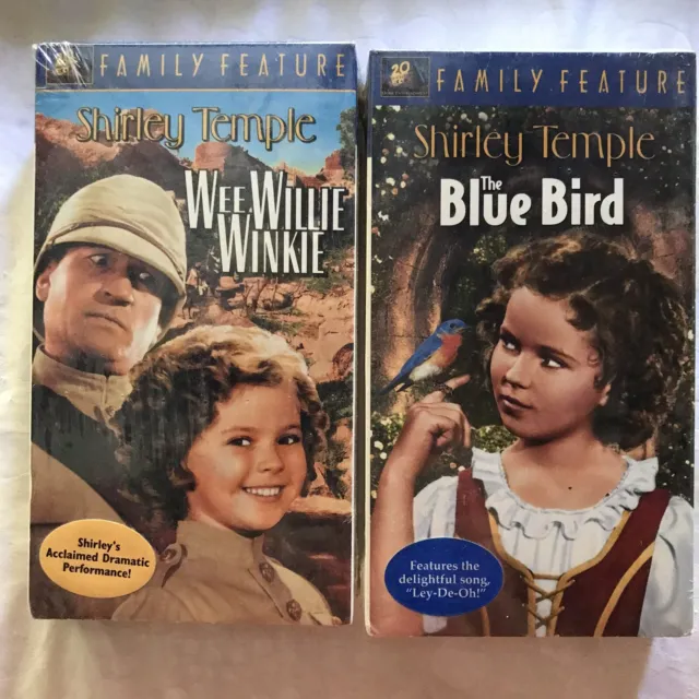 Shirley Temple Blue Bird & Wee Willie Winkie   (2001 VHS Tapes Colorized) SEALED