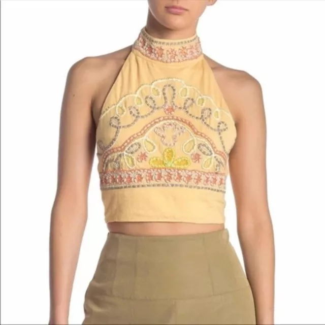 Free People Goa Embroidered Tank Top