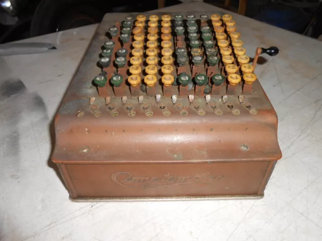 Felt And Tarrant Original Metal Comptometer Calculator Adding Machine Office Art