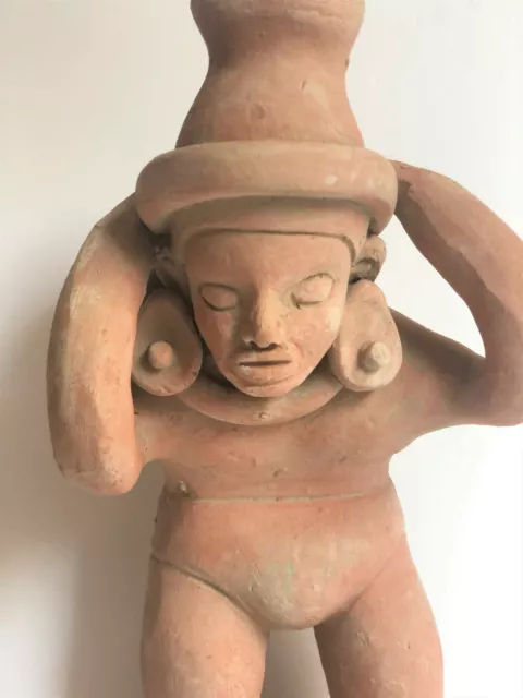 Pre-Columbian Style Old Aztec Mayan Terracotta Pottery Figure