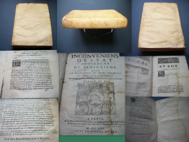 MARANDÉ - Inconvénients d’État procédant du Jansénisme - Édition originale 1654