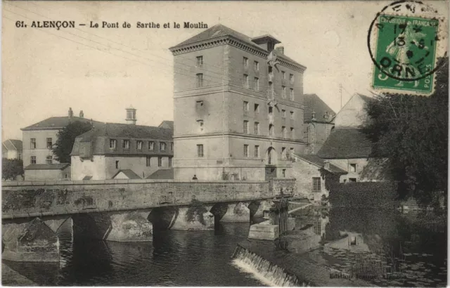 CPA Alencon Le Pont de Sarthe et le Moulin FRANCE (1053656)