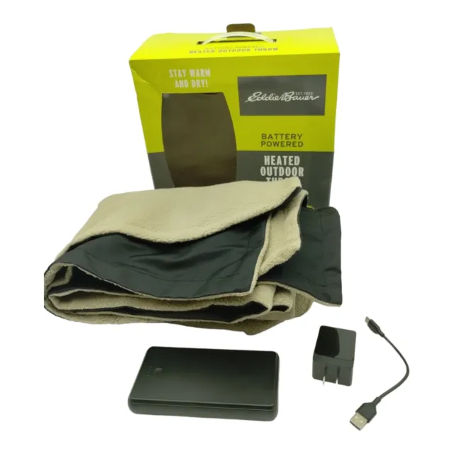 Portable Heated Electric Throw Blanket-Rechargeable Lithium Battery with USB ...