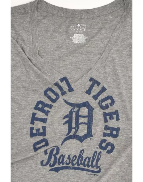 MAJESTIC T-Shirt Damen Detroit Tigers Top UK 14 Large grau 3