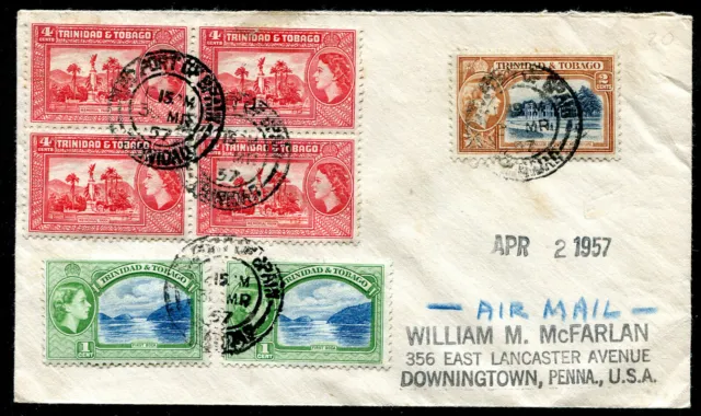 TRINIDAD (26519): 1955 G.P.O. PORT OF SPAIN postmark/cover