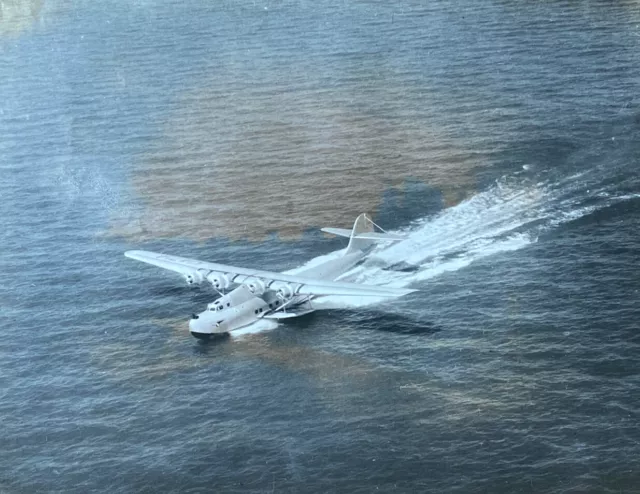 Pan American Airlines China Clipper Airplane Landing at Sea Aviation Photo