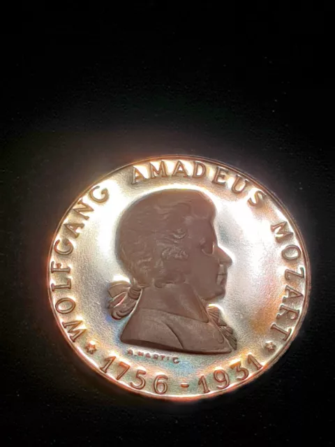 Wolfgang Amadeus Mozart Bronzemedaille 1756 - 1931 , 175. Geburtstag Medaille