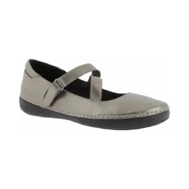VIONIC with Orthaheel Technology Judith Flat Mary Jane Pewter size 10