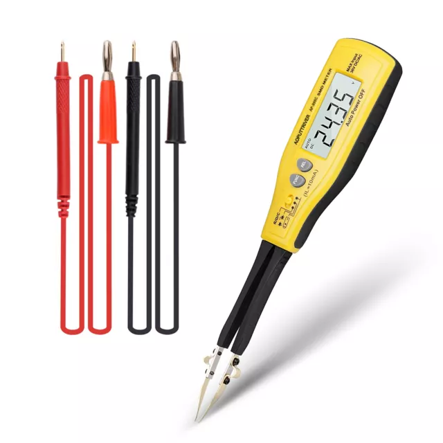 SMD Digital Tweezers Multimeter Auto-Ranging Diode Zener/LED Res Cap RCD Tester