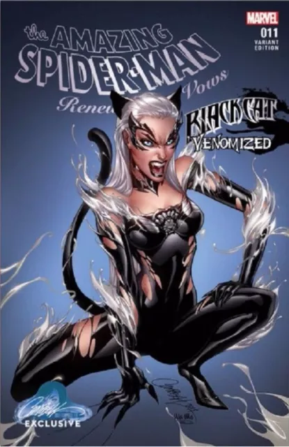 Amazing Spiderman Renew Your Vows 11 J Scott Campbell C Variant Venom Black Cat