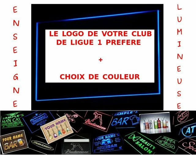 Lampe Led STADE RENNAIS | idée cadeau supporter de RENNES | logo stade