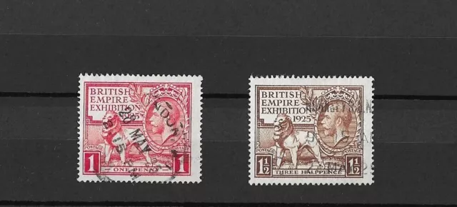 GB, George V, British Empire Exhibition 1925, Set of 2 Stamps, Fine Used