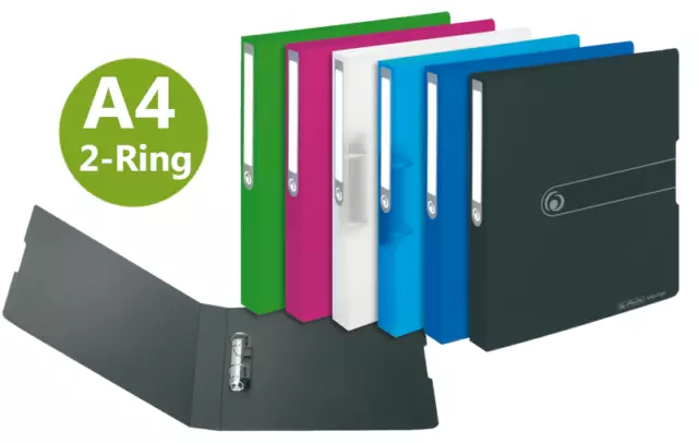 Herlitz Ringbuch Ringordner Ringhefter 2-Ring, 27mm / 38mm, easy orga DIN A4