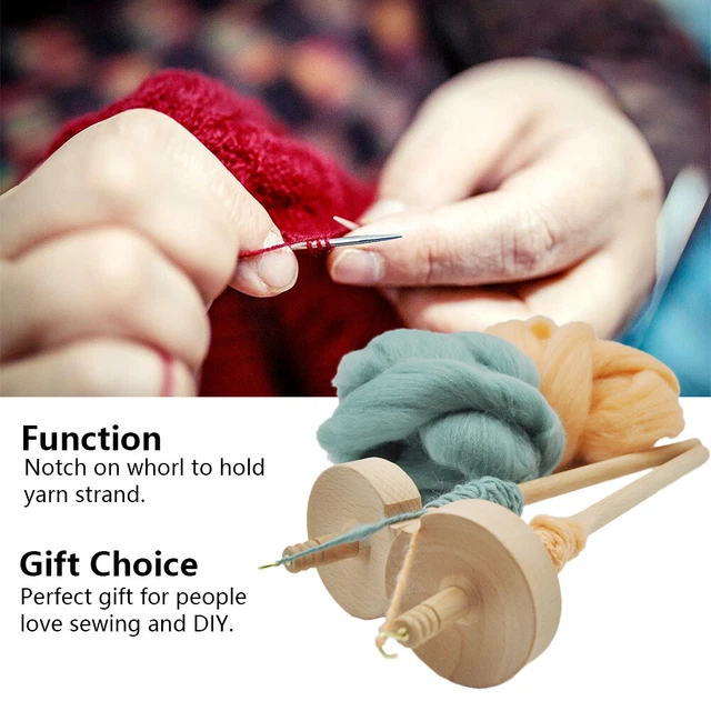Crafts Drop Spindle For Spinning Wool Beginners Wooden Home DIY Yarn Tools