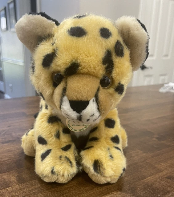 WILD REPUBLIC BABY Cheetah 12" Plush Sitting Cat Stuffed Animal Toy 9.