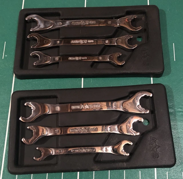 VINTAGE ALDEN OPEN End Ratchet Wrench Set SAE & Metric 6 Pieces, 2