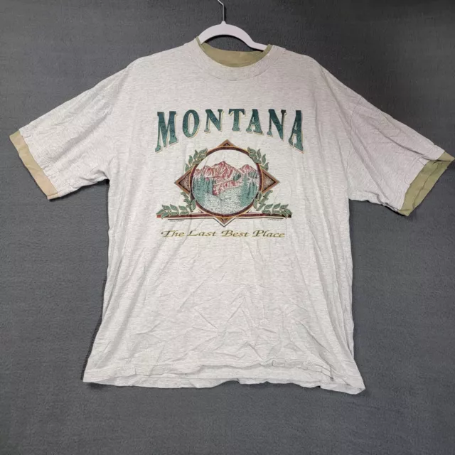 1994 Vintage Signal XL Large  Montana Big Sky Country Graphic T-Shirt VTG 90s