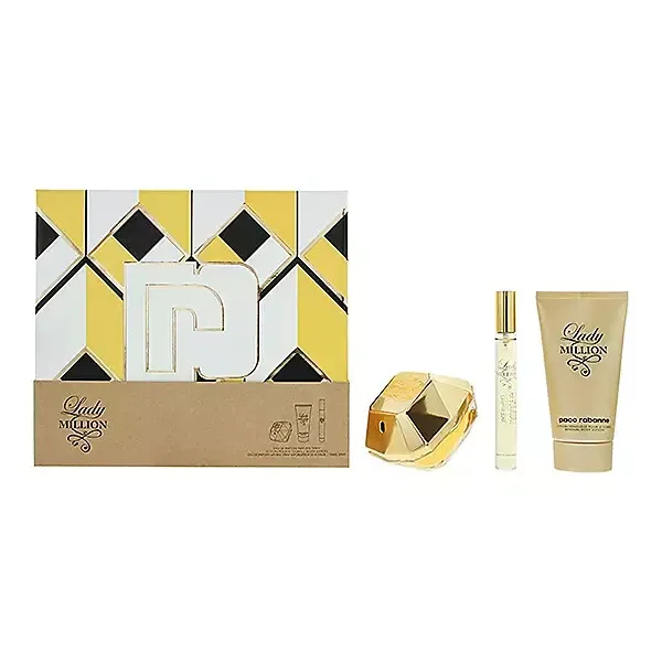 Paco Rabanne Lady Million Gift Set 80ml EDP + 100ml Body Lotion + 5ml EDP