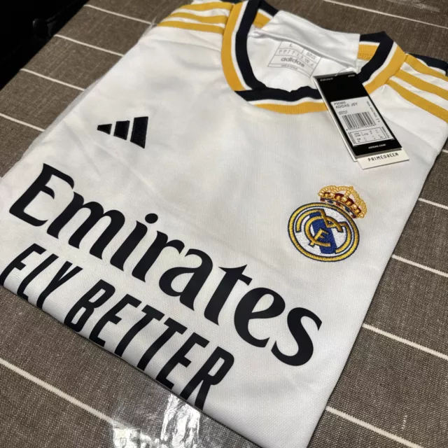 La Liga Real Madrid Home Jersey Fans Versión Mens  Large