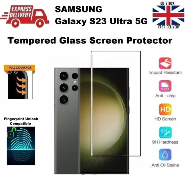 Full Glue 3D Edge-to-Edge Tempered Glass Screen Protector for Samsung S23 Ultra