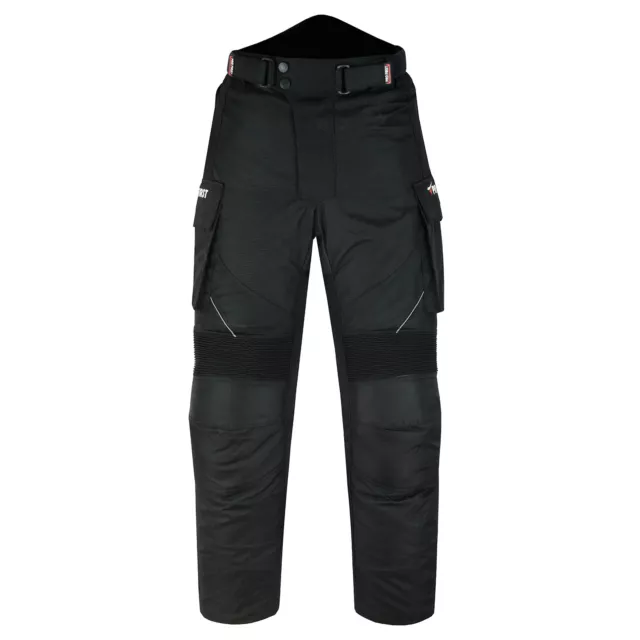 Mens Motorcycle Waterproof Trousers Cordura Textile Motorbike CE Armoured Pants