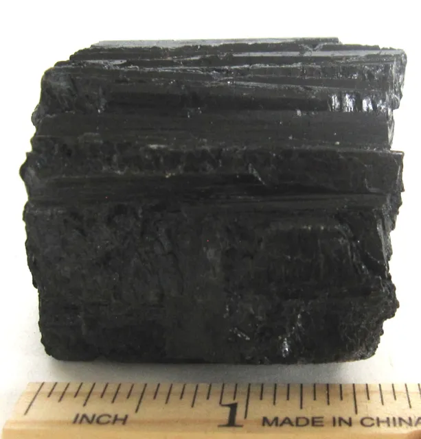 Black Tourmaline Crystal Mineral Schorl Specimen 164 g Gemstone Rough Brazil