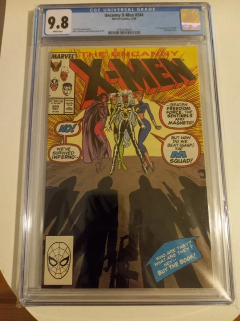 Marvel Uncanny X-Men #244 Cgc 9.8 1989  1St App. Of Jubilee Claremont White Pgs