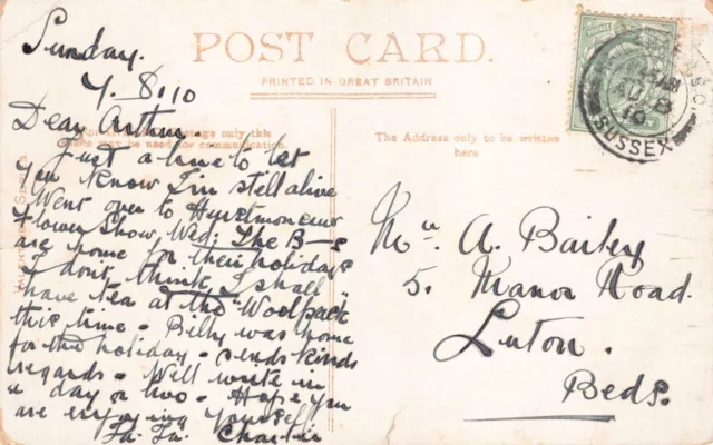 Family History - Genealogy - Postcard - Bailey  - Luton Manor Road