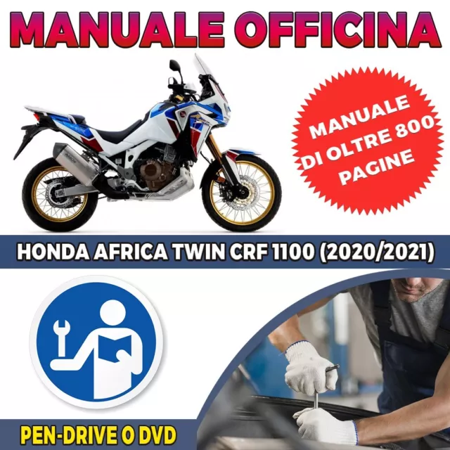 Manuale Officina HONDA AFRICA TWIN CRF 1100 2020 al 2021 su DVD o PenDrive ITA