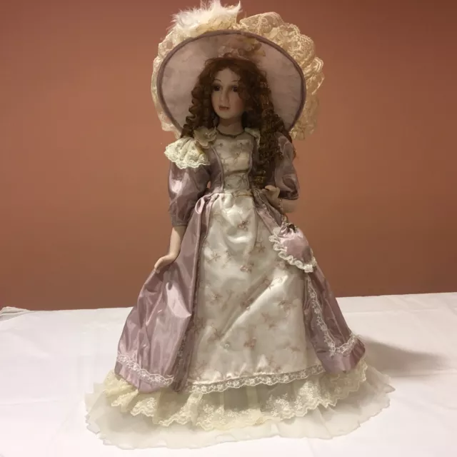 Heritage Signature Collection Porcelain Doll, Camille, 23” W/ Hat, COA