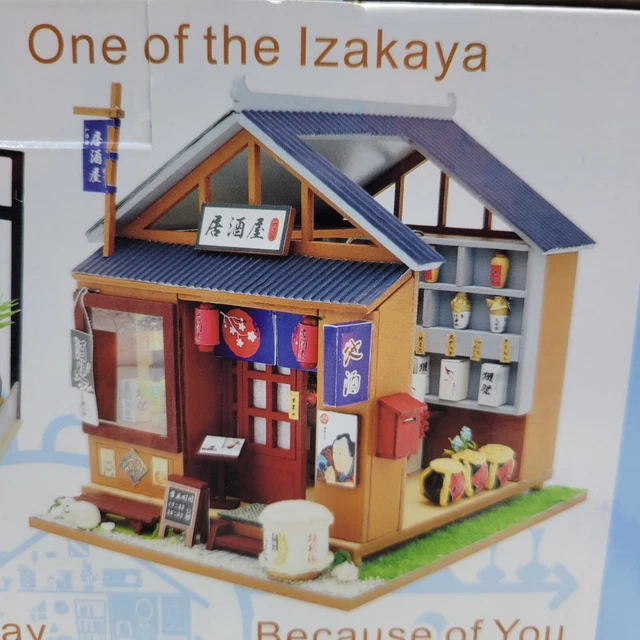 DIY WOODEN MINIATURE Japanese Style Doll House Kit "One of the Izakaya