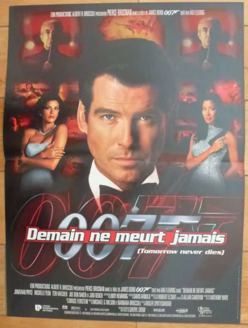 DEMAIN NE MEURT JAMAIS Bond 1997 Affiche Originale 40x54 Movie Vintage Poster