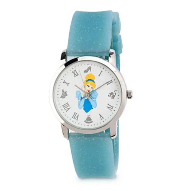 Disney Princess Cinderella Watch with Sparkly Blue Band, NEW!