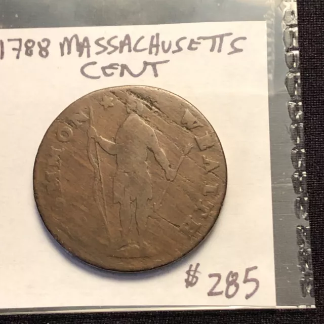 1788 Massachusetts Colonial Copper Cent