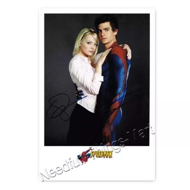 Andrew Garfield & Emma Stone in Spiderman - Autogrammfotokarte [AK1]