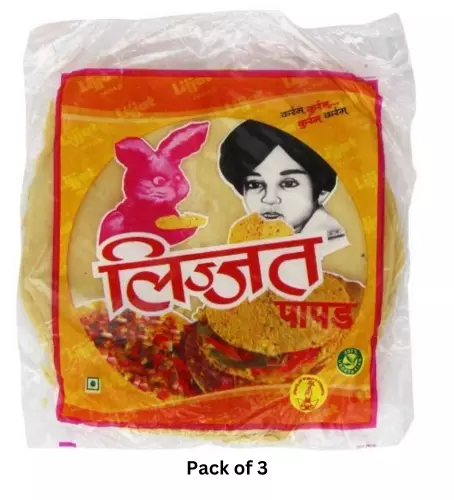 Lijjat - Classic Taste Papadam - 3 x 200 g